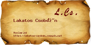 Lakatos Csobán névjegykártya